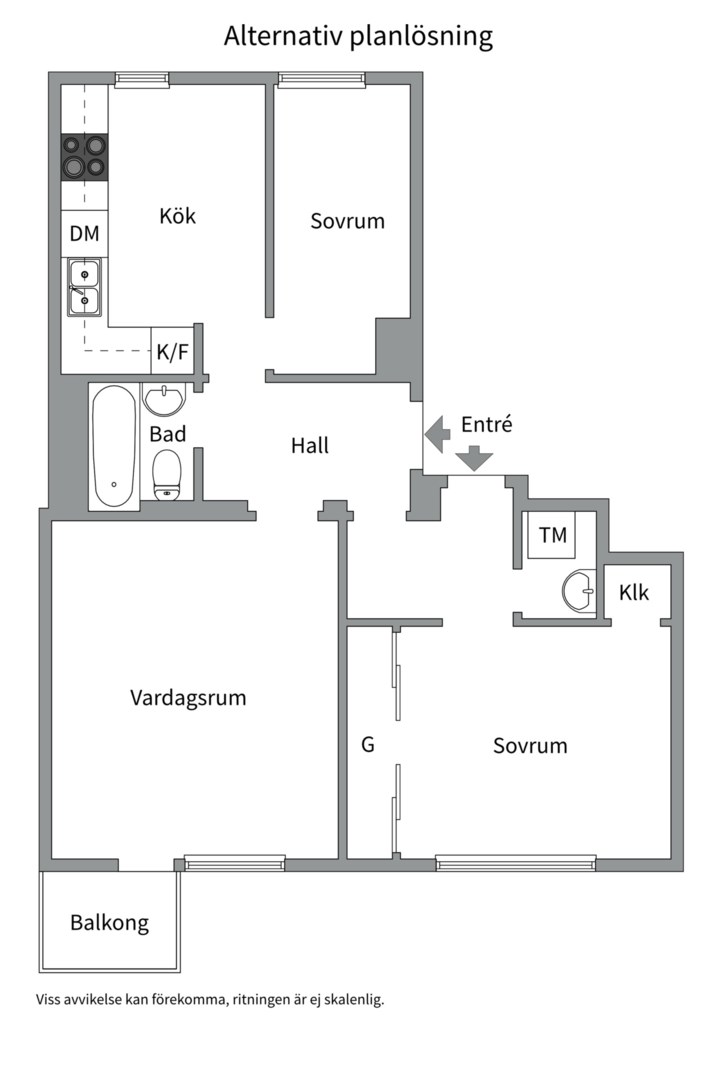 Planlösning från Egilsgatan 9B, Såld i Svartbäcken, Uppsala