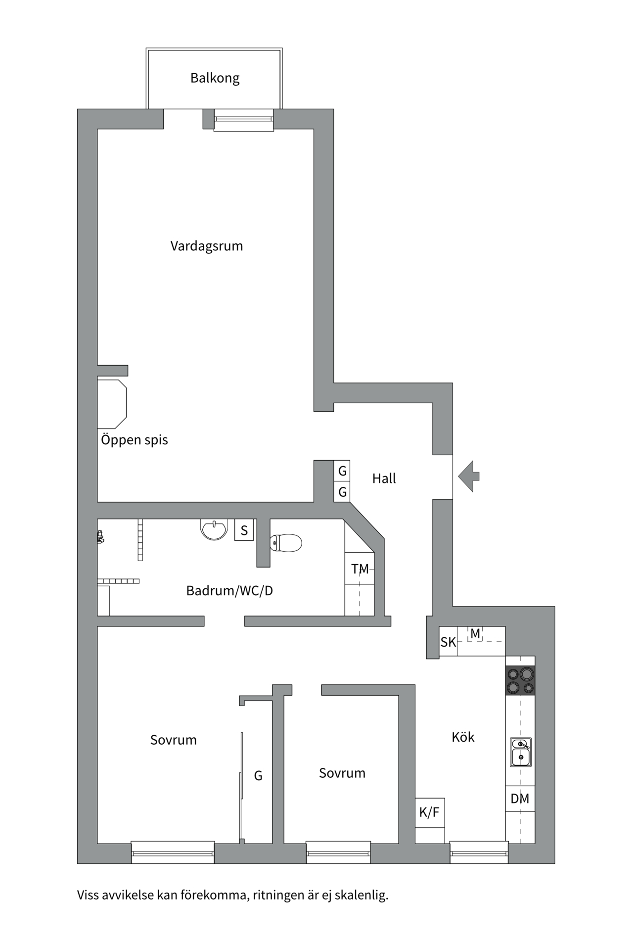 Bostadsbild från Sturegatan 15 B, Såld i Luthagen, Uppsala