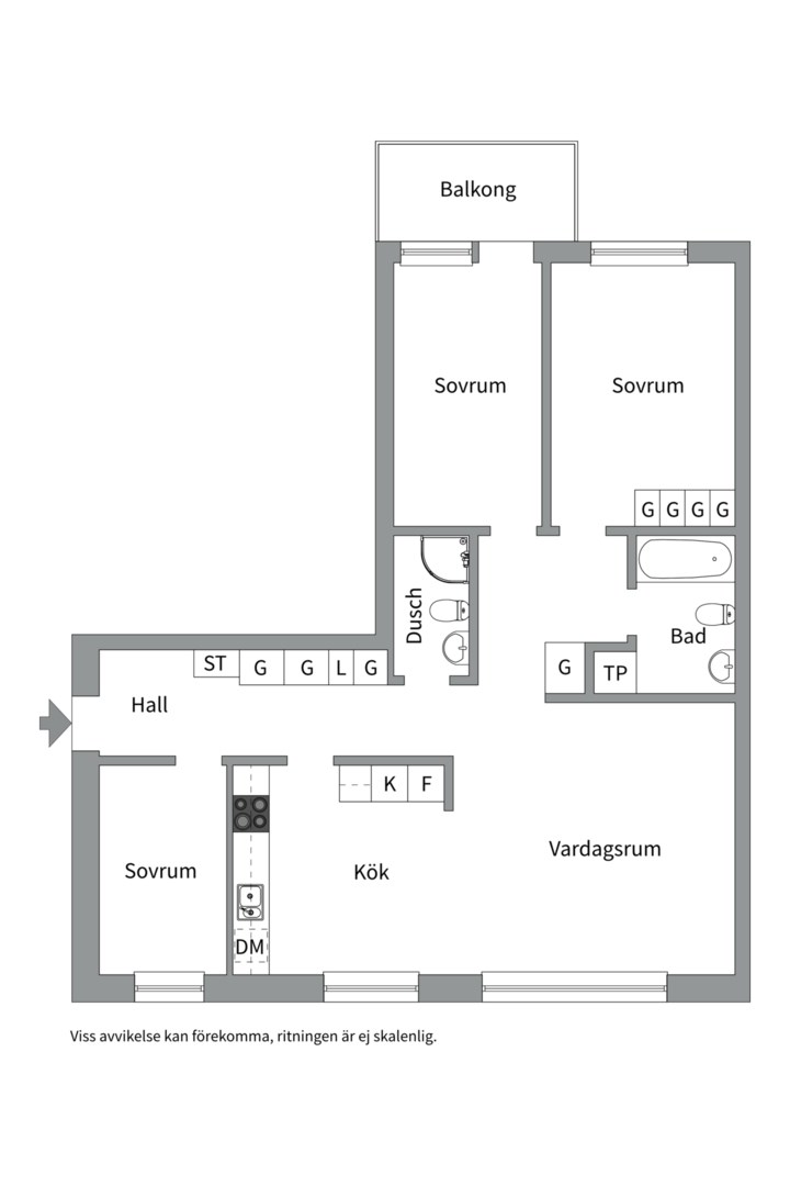 Planlösning från Muningatan 4, Såld i Kungsängen, Uppsala