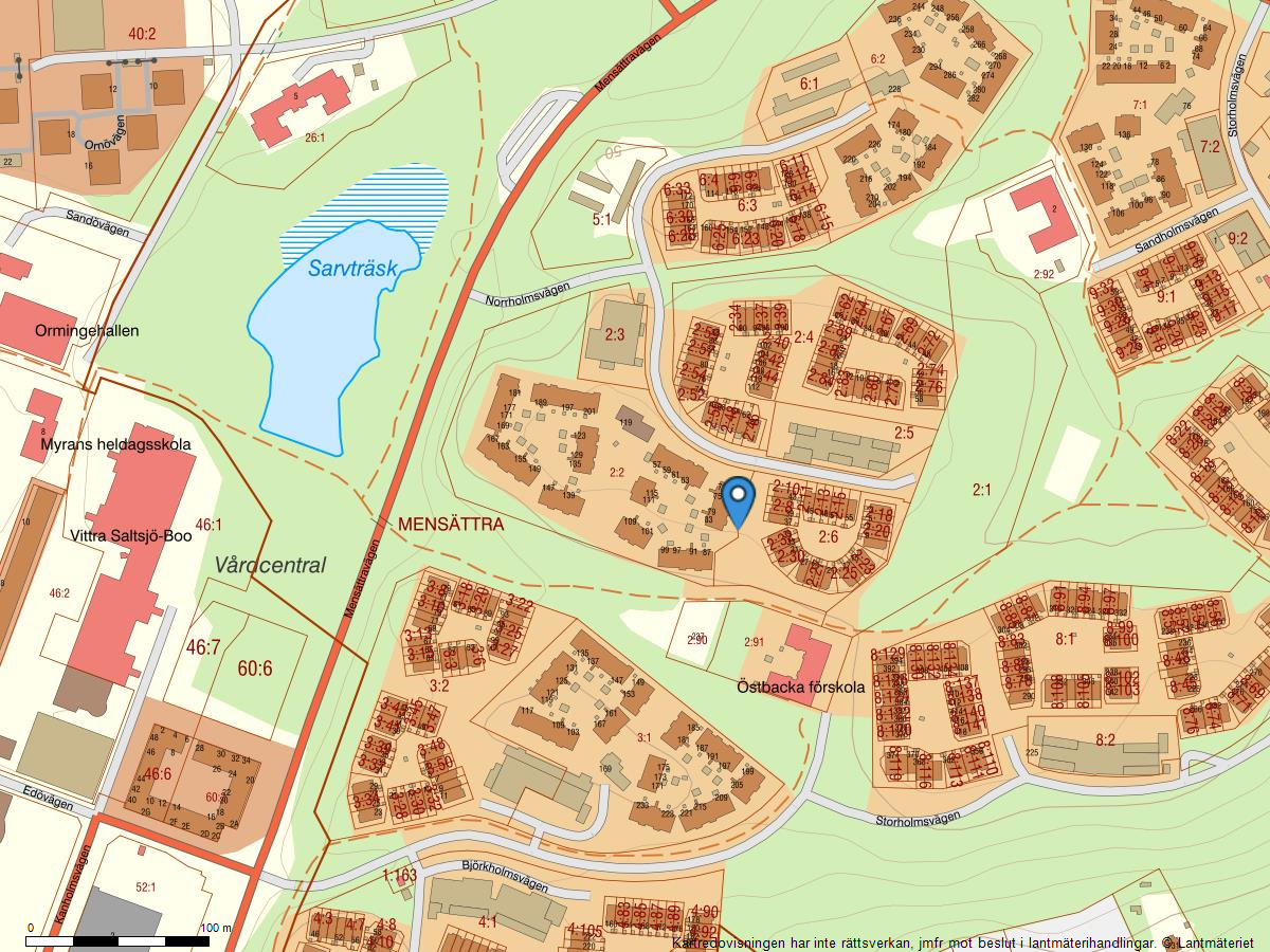Bilfritt område med centralt läge nära förskola, skola, vacker natur och aktiviteter