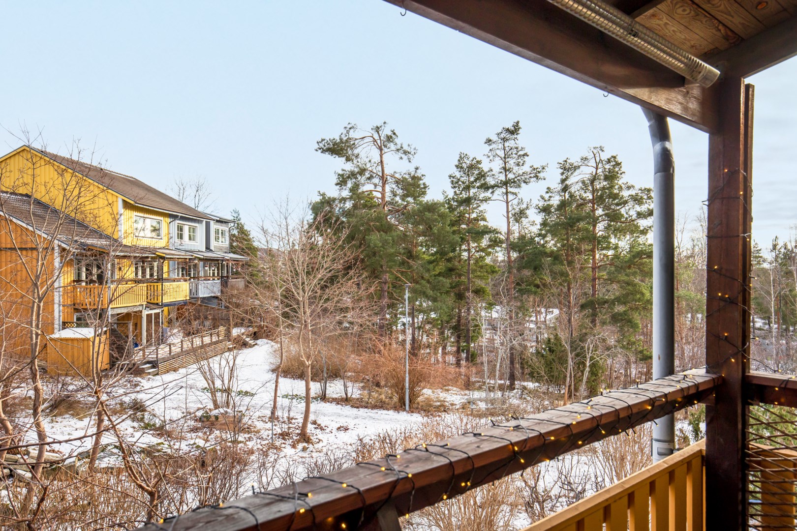 Vy från balkongen i anslutning till vardagsrummet