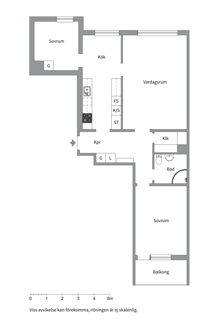 Planlösning från Petterslundsgatan 11B, Såld i Fålhagen, Uppsala