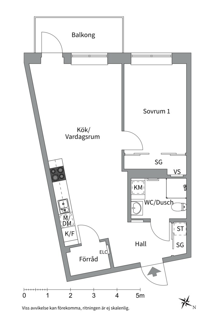 Planlösning från Slalomvägen 12, Till salu i Väsjön, Sollentuna