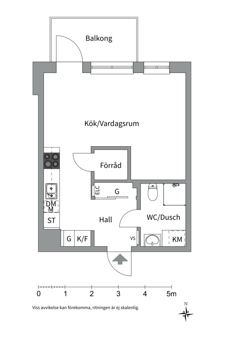 Planlösning från Slalomvägen 6, Såld i Väsjön, Sollentuna
