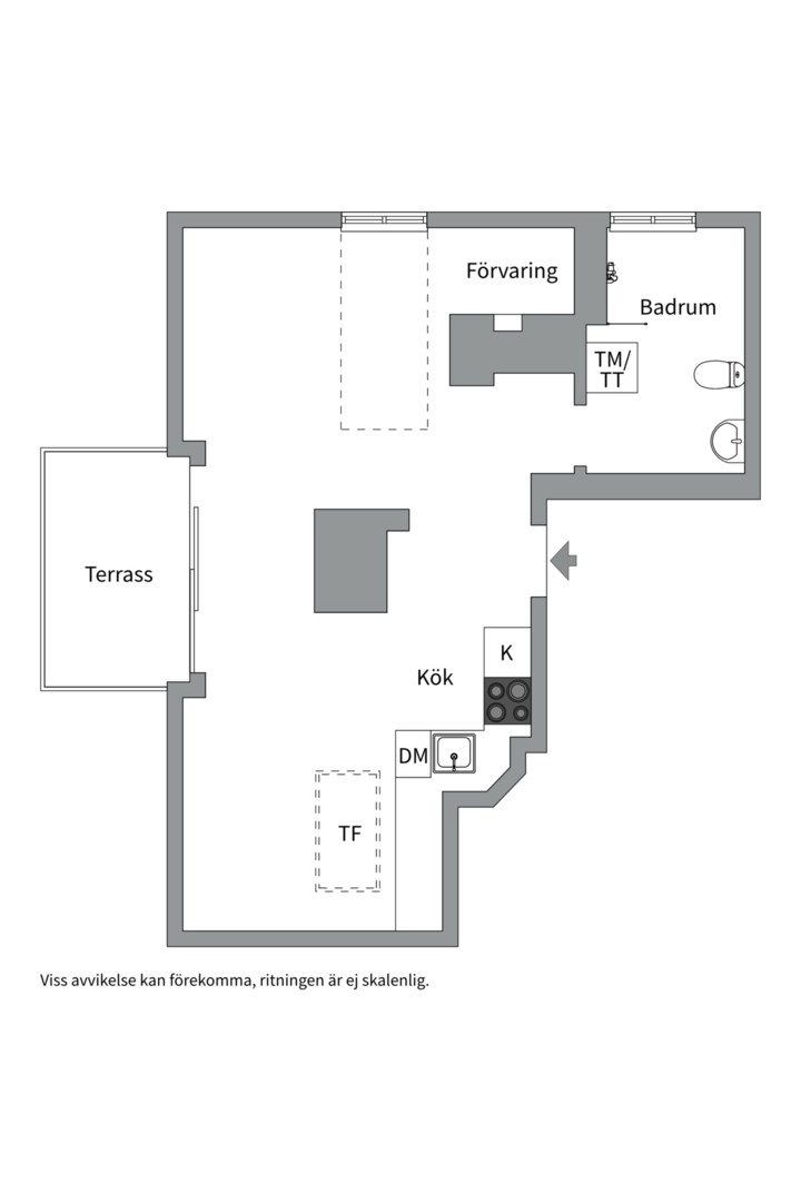 Planlösning från Fridhemsgatan 12B, Vind, Såld i , Stockholm