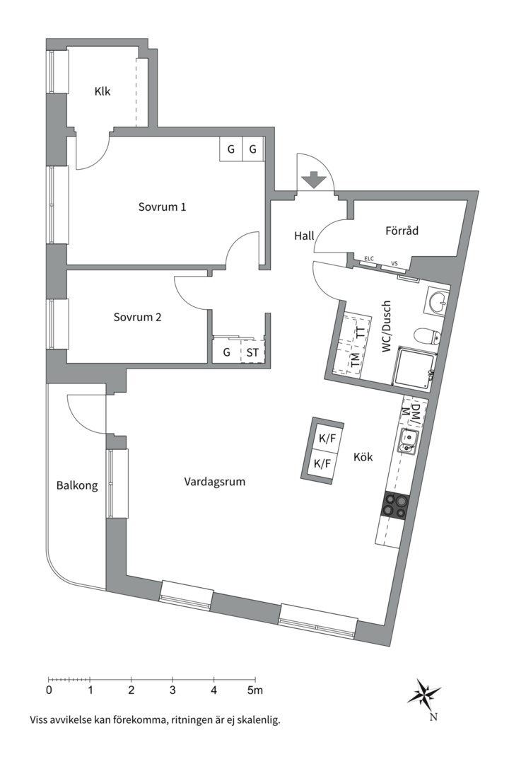 Planlösning från Slalomvägen 6, Såld i Väsjön, Sollentuna