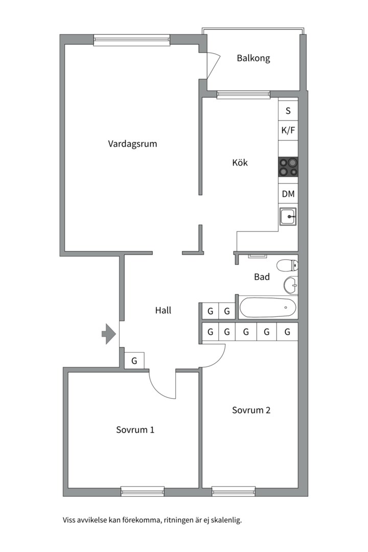 Planlösning från Sturevägen 4C, 3/3tr, Såld i Neglinge - Saltsjöbaden, Nacka