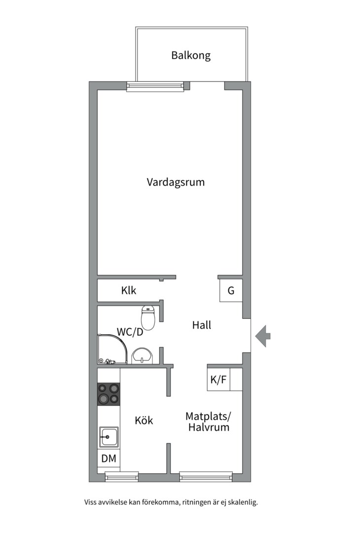 Planlösning från Geijersgatan 46B, Kommande i Luthagen, Uppsala