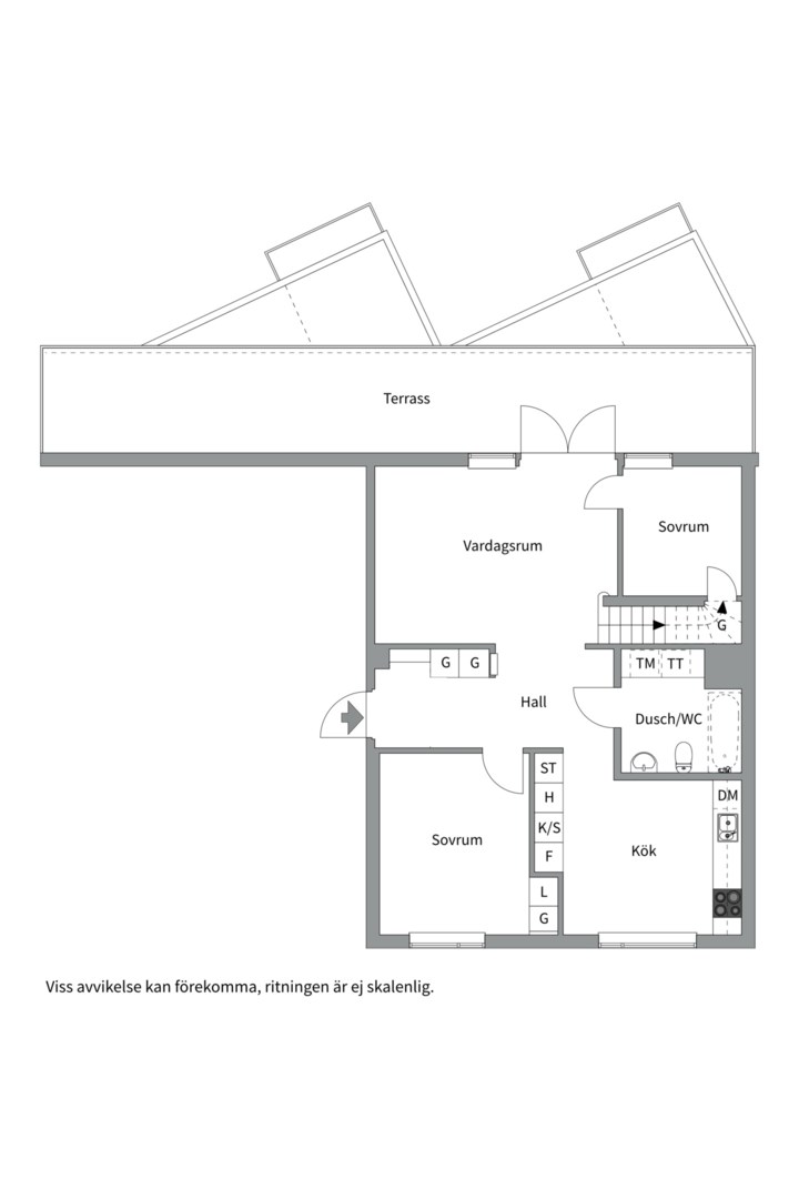 Planlösning från Finnboda parkväg 22A, Såld i Finnboda Hamn, Nacka