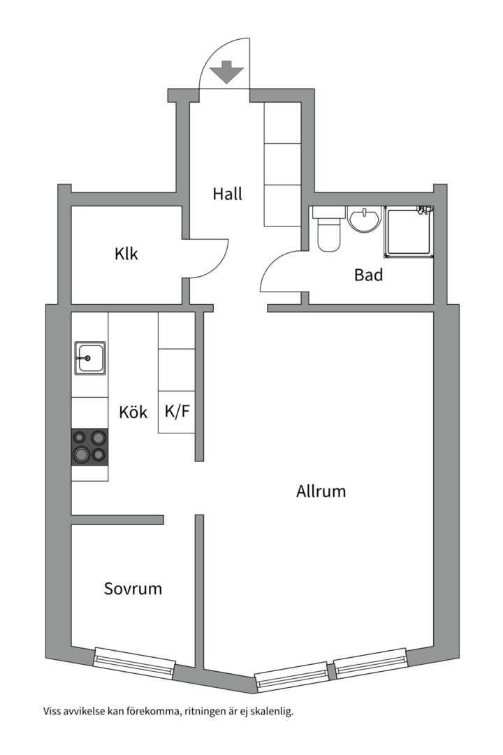 Planlösning från Näsbydalsvägen 6, Såld i Näsbydal, Täby