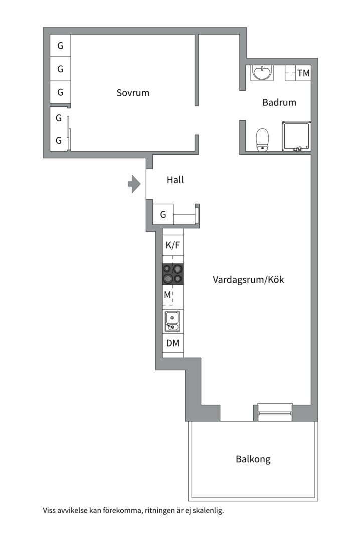 Planlösning från Sjöjungfrugatan 3A, Såld i Öster Mälarstrand, Västerås