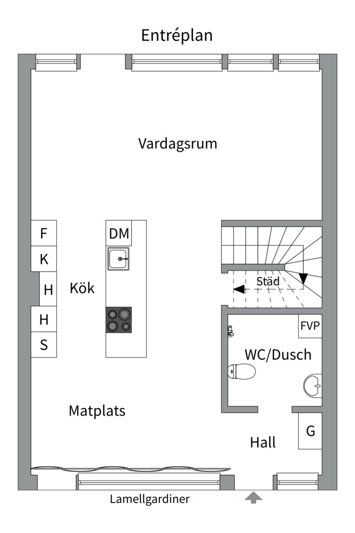 Planlösning från Böljemolnsvägen 7, Såld i Fullerö, Uppsala
