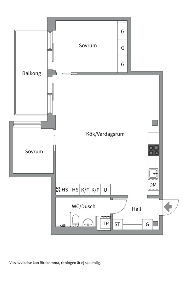 Planlösning från Fabrikörvägen 10D, Såld i Nacka Strand, Nacka