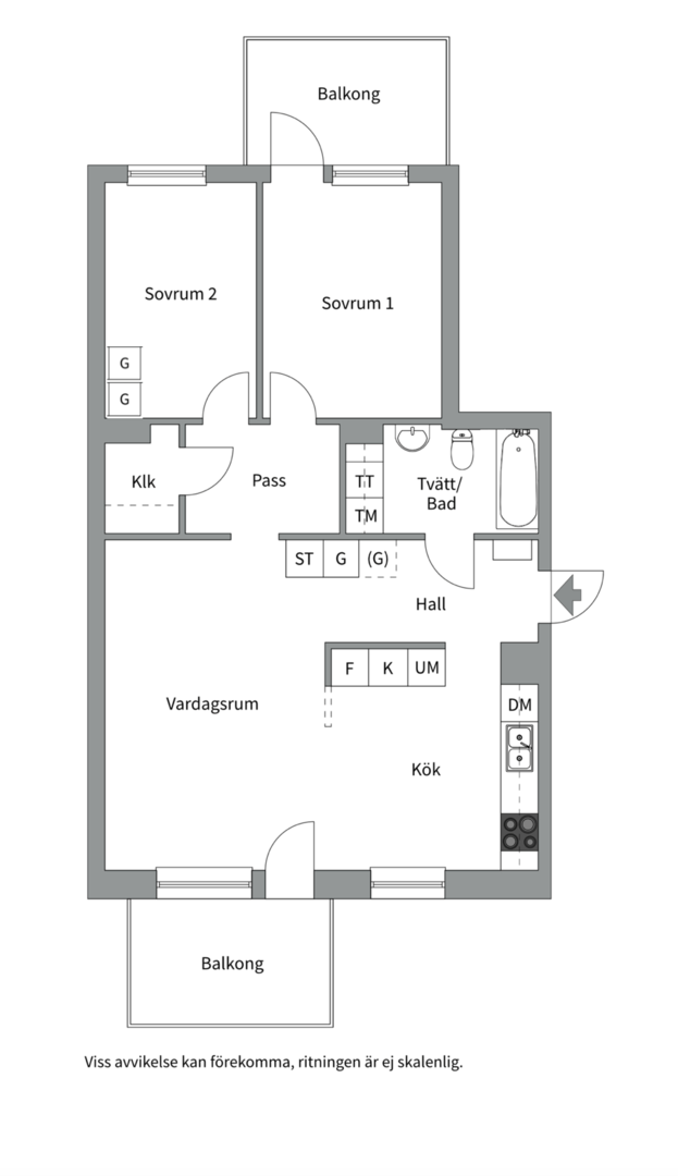 Planlösning från Godtemplarvägen 5, Såld i Tollare, Nacka
