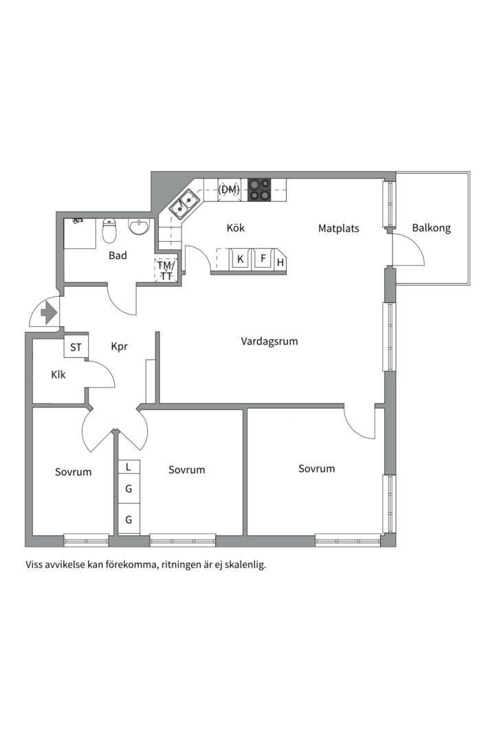 Bostadsbild från Topeliusgatan 2B, Såld i Nyby, Uppsala