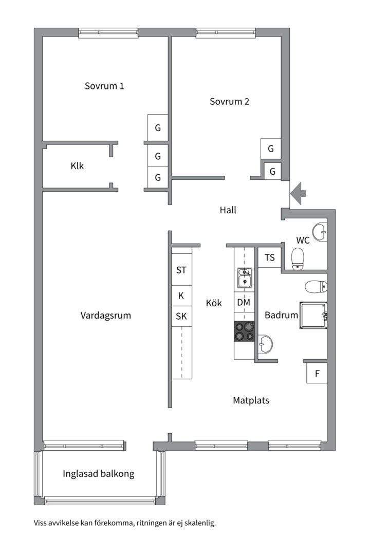 Planlösning från Bellmansgatan 132, Såld i Bellman, Uppsala