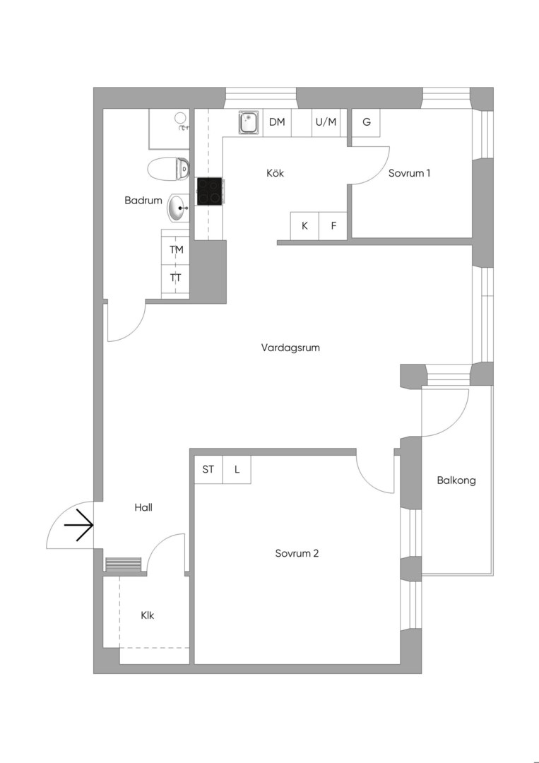 Planlösning från Tollareslingan 24, 9tr, Såld i Tollare, Nacka