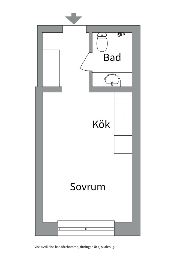 Planlösning från Skolgatan 45C, Till salu i Centrum, Uppsala