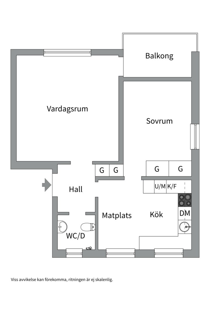 Planlösning från Ugglevägen 13A, Såld i Ektorp, Nacka