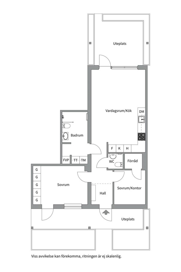 Planlösning från Wilhelm Kåges gata 48A, Såld i Porslinskvarteren, Värmdö