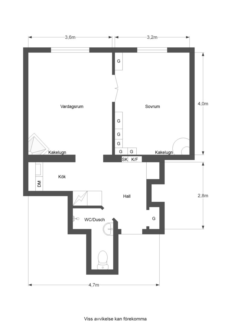 Planlösning från Roslagsgatan 17, Såld i Vasastan - Sibirien, Stockholm
