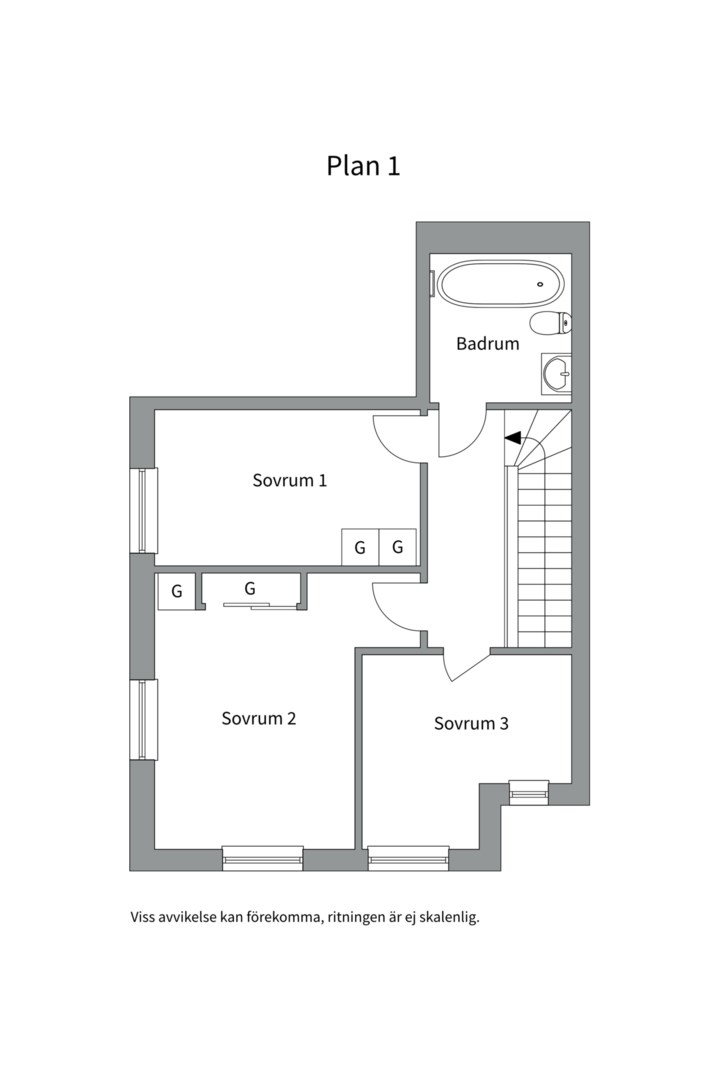 Planlösning från Munkkärrsvägen 18B, Såld i Eriksvik, Nacka