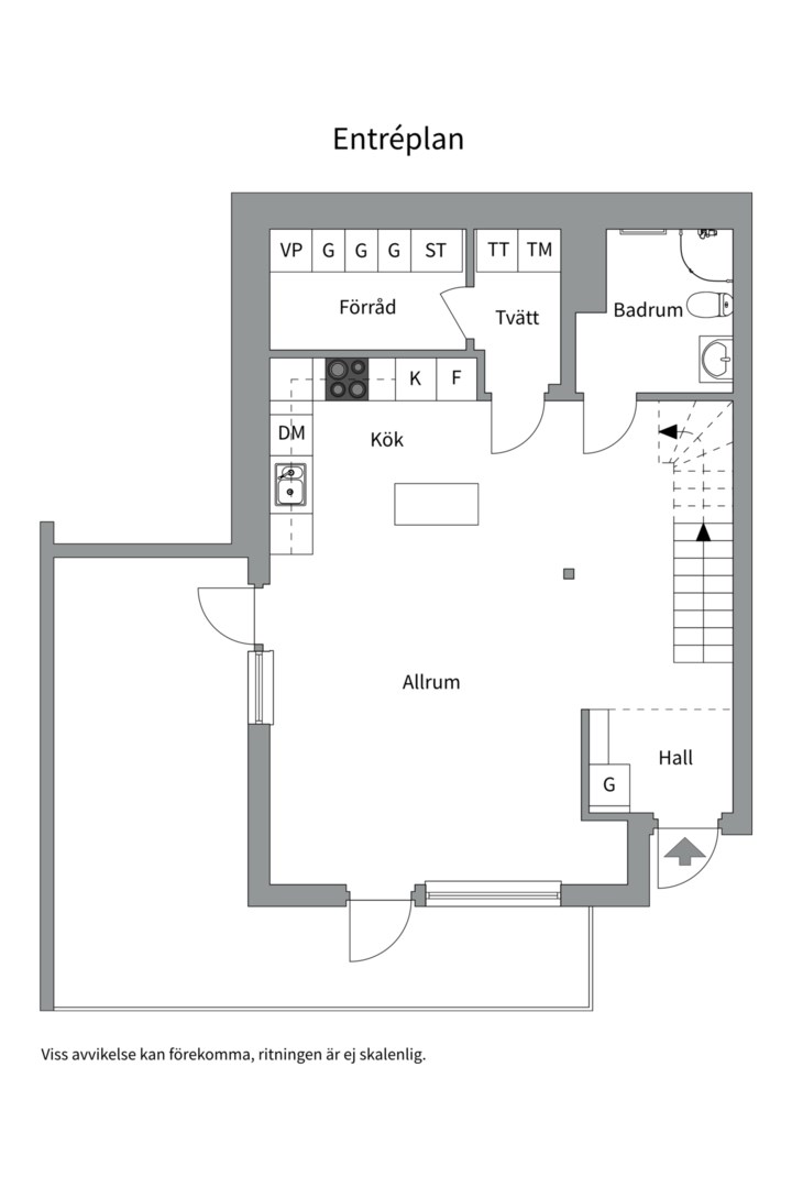 Planlösning från Munkkärrsvägen 18B, Såld i Eriksvik, Nacka