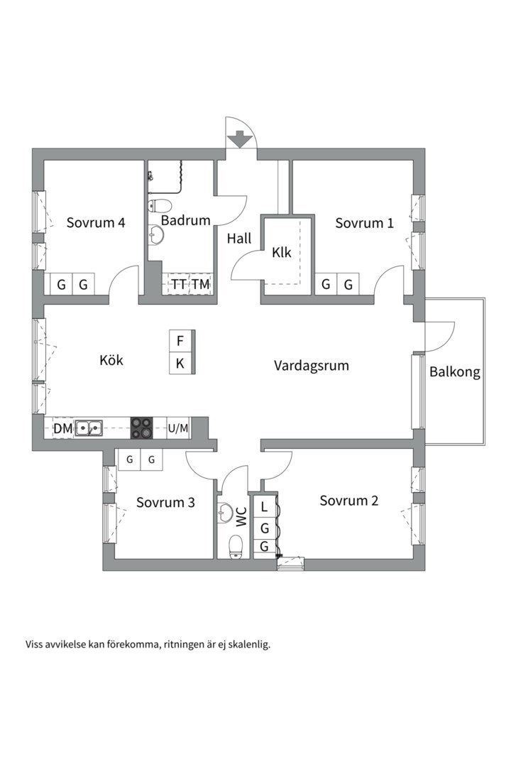 Planlösning från Gustavsbergs allé 20, Såld i Porslinskvarteren, Värmdö