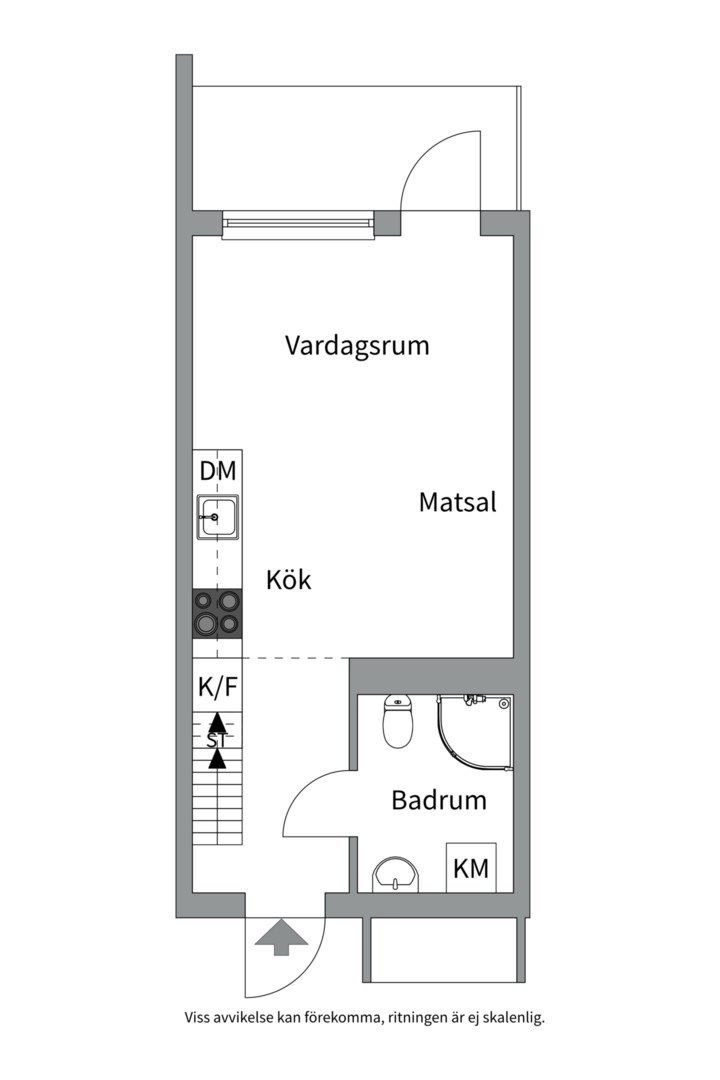 Planlösning från Vårdsätravägen 3B, Såld i Rosendal, Uppsala