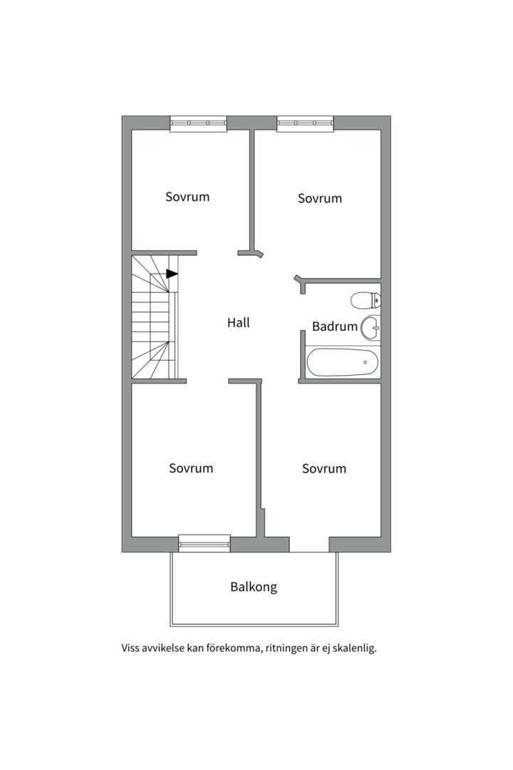 Planlösning från Stockrosvägen 7, Såld i , Västerås