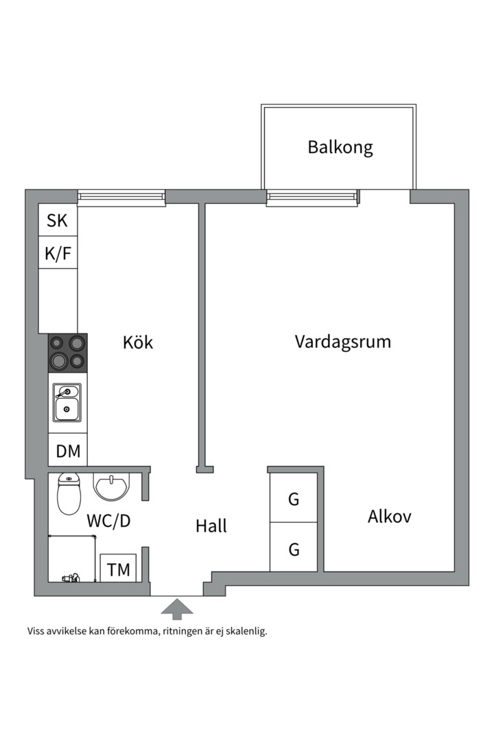 Planlösning från Hjalmar Brantingsgatan 10A, Såld i Fålhagen, Uppsala
