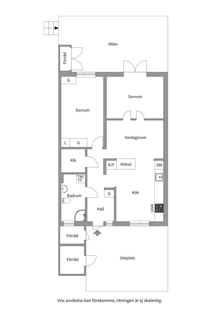 Planlösning från Björkholmsvägen 183, Såld i Östra Orminge, Nacka