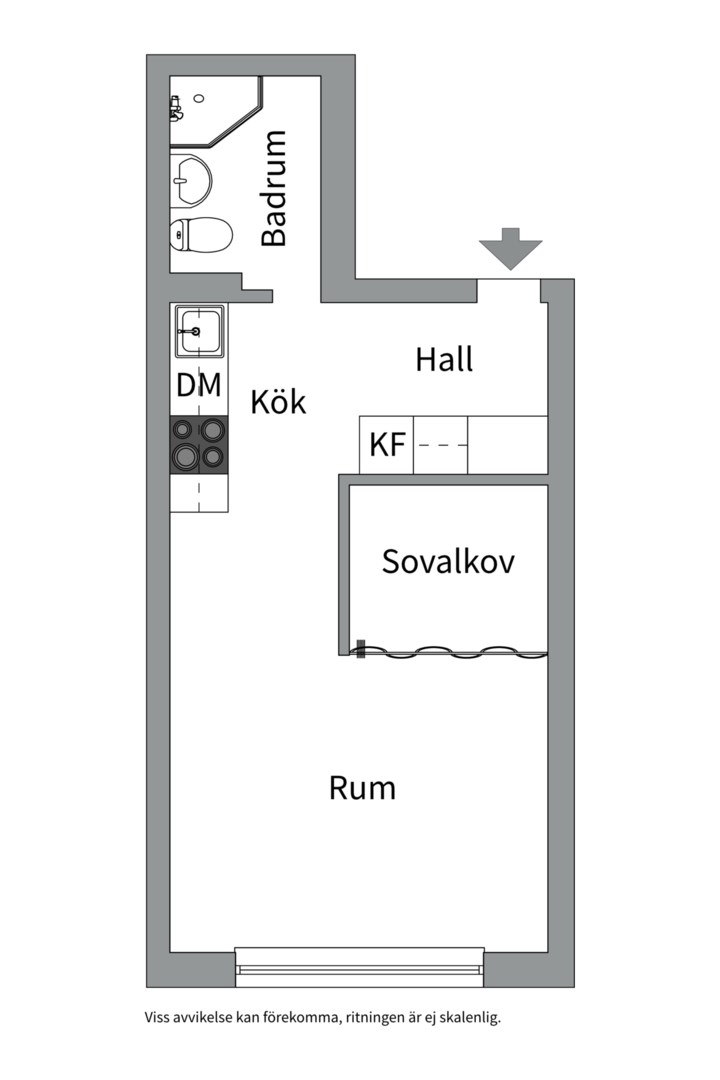 Planlösning från Geijersgatan 13 A, Såld i Luthagen, Uppsala