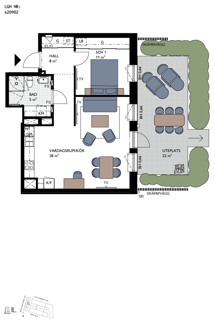 Bostadsbild från Gösta wahlströms väg 2A, Såld i Rickomberga, Uppsala