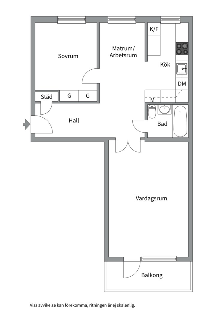 Planlösning från Centrumvägen 4A, Såld i Alunda, Östhammar