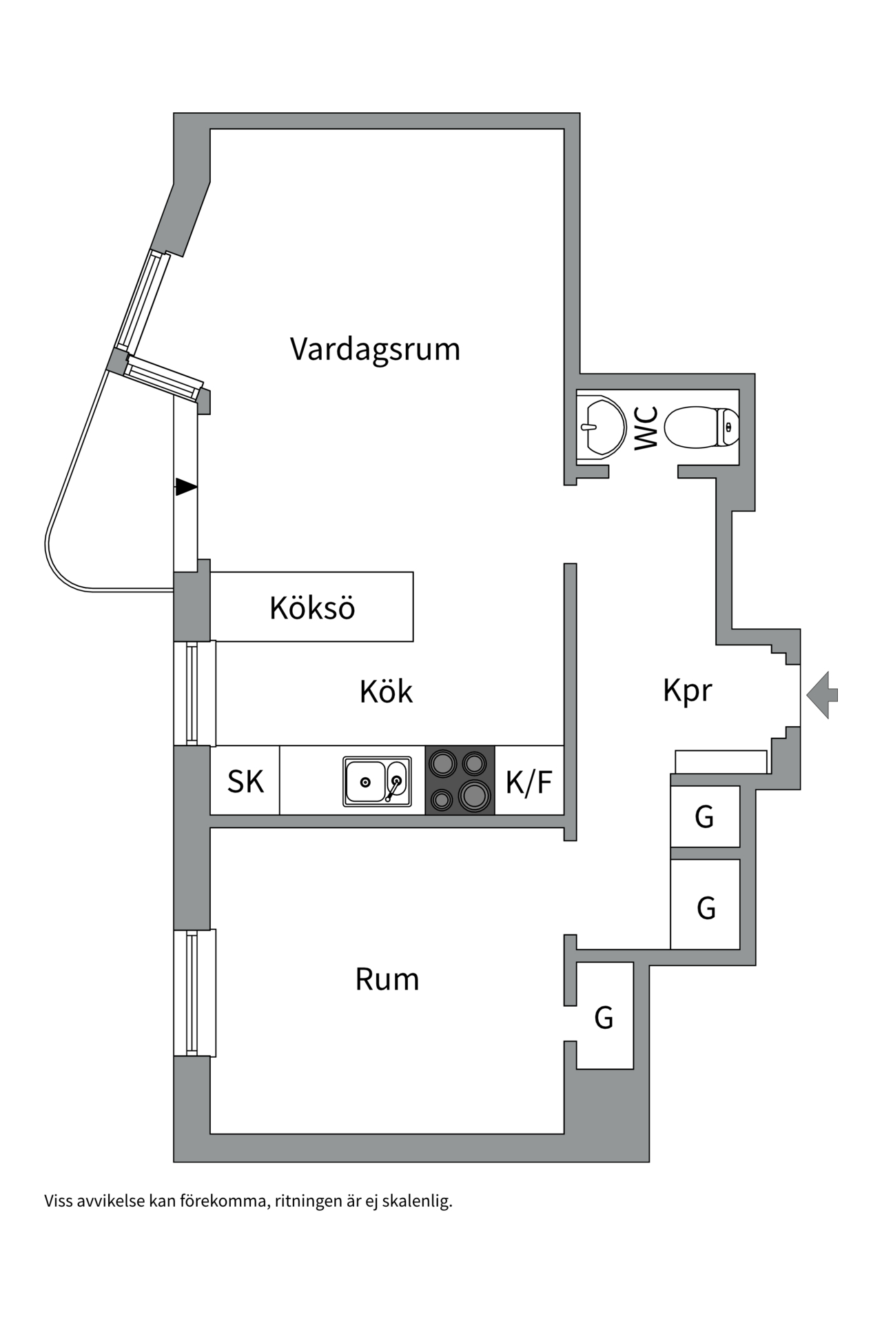 Bostadsbild från Västra ringvägen 21C, Såld i Centrum, Västerås