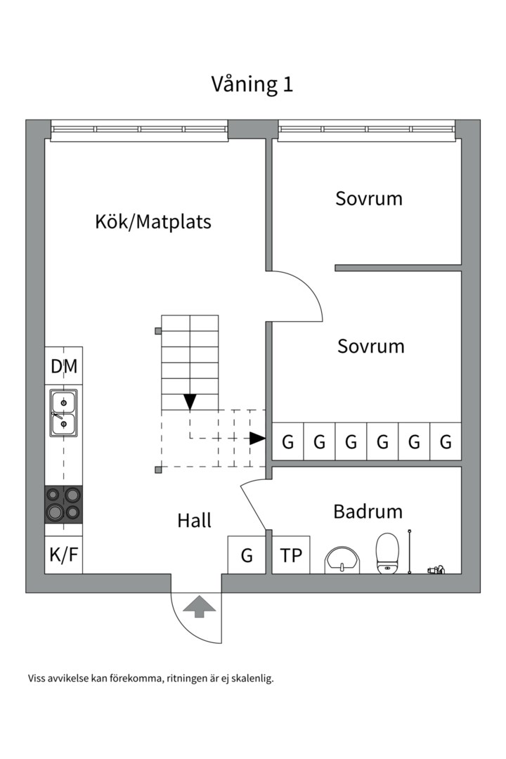 Planlösning från Wilhelm Kåges gata 96, Såld i Porslinskvarteren, Värmdö