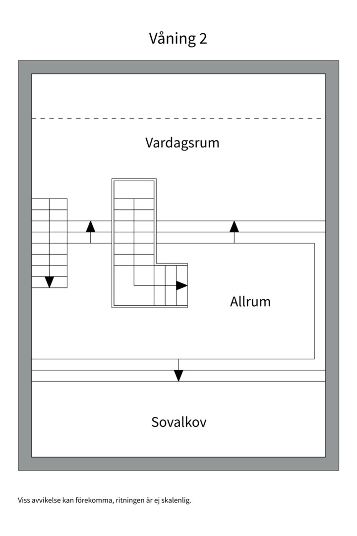 Planlösning från Wilhelm Kåges gata 96, Såld i Porslinskvarteren, Värmdö