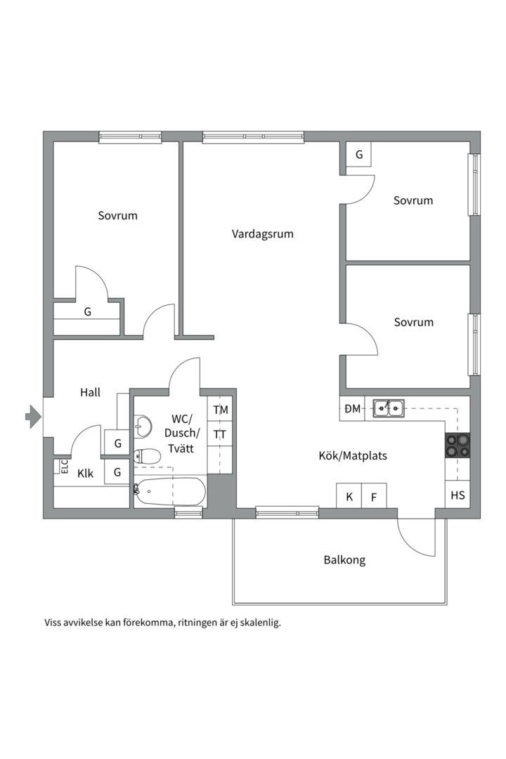 Planlösning från Blå Blomvägen 6A, Såld i Gustavsberg - Charlottendal, Värmdö