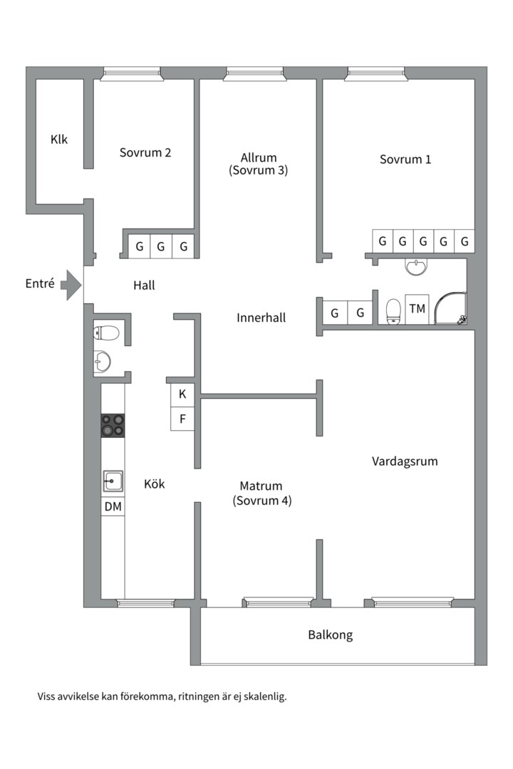 Planlösning från Igeldammsgatan 26, Såld i Kungsholmen, Stockholm