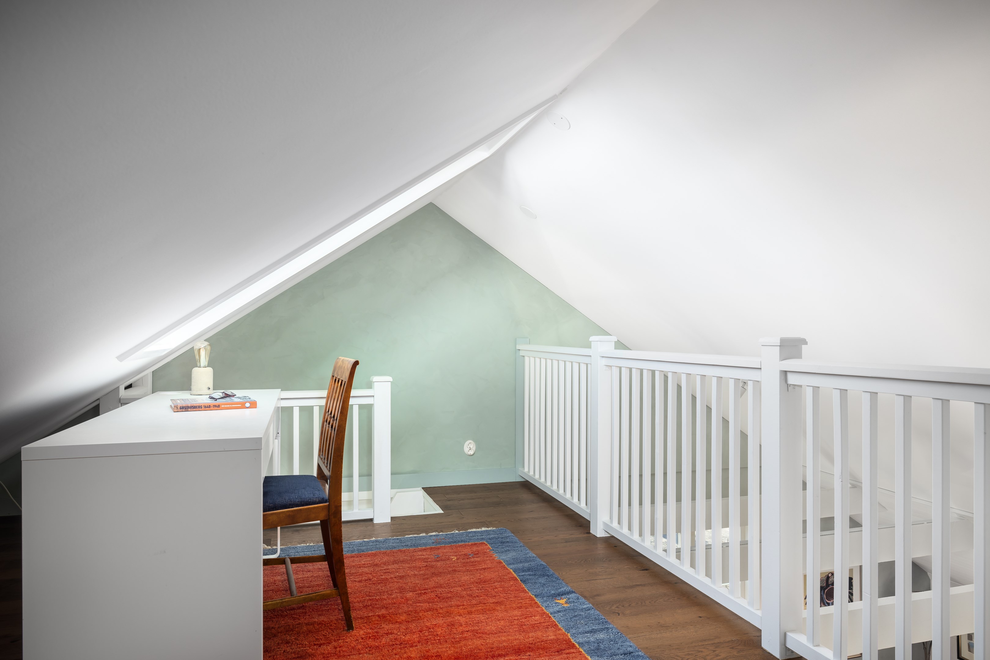 Golvytan på loftet mäter ca 45 kvm