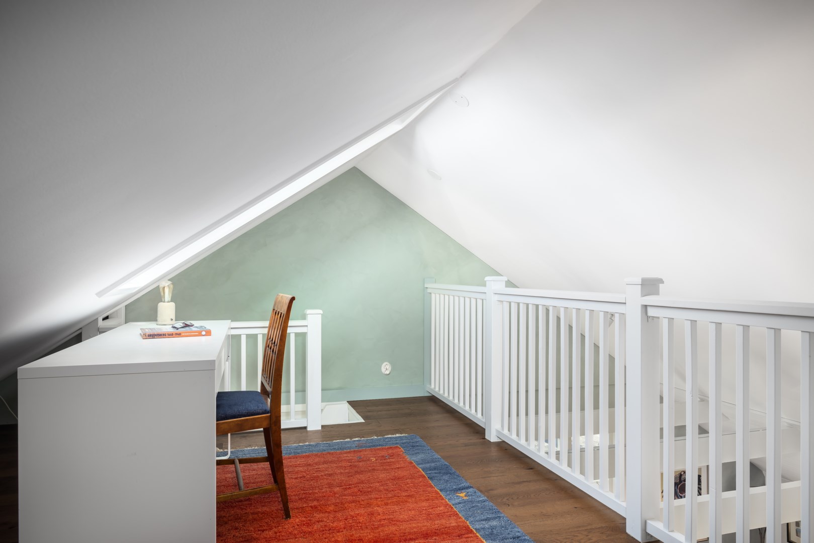 Golvytan på loftet mäter ca 45 kvm