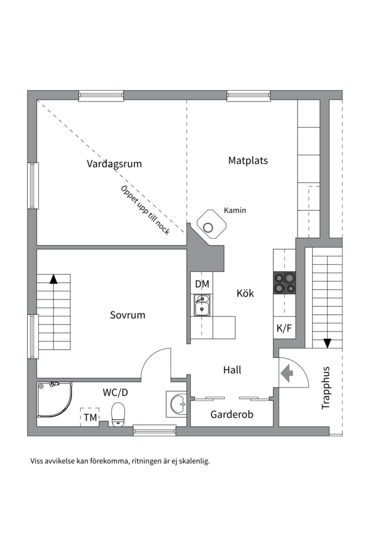 Planlösning från Skeviksgatan 4B, Såld i Gustavsberg - Höjdhagen, Värmdö