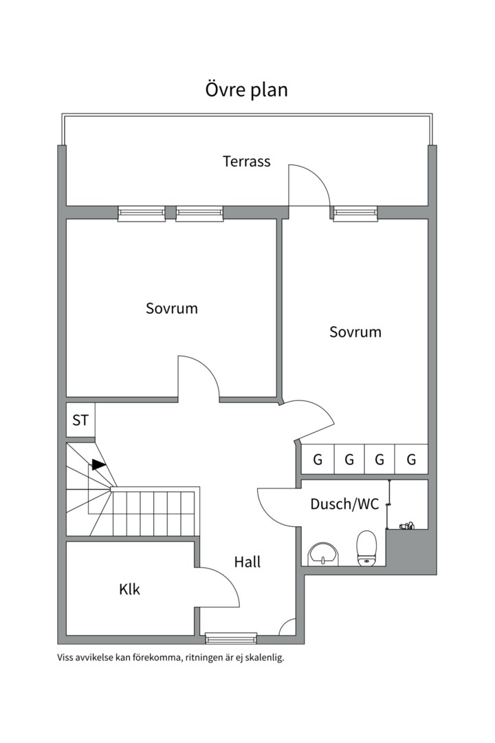 Planlösning från Kabeluddsvägen 2, Såld i , Täby