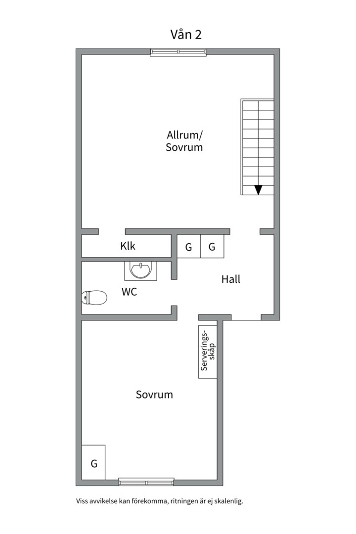 Planlösning från Karlsgatan 11C, Såld i Centrum, Västerås