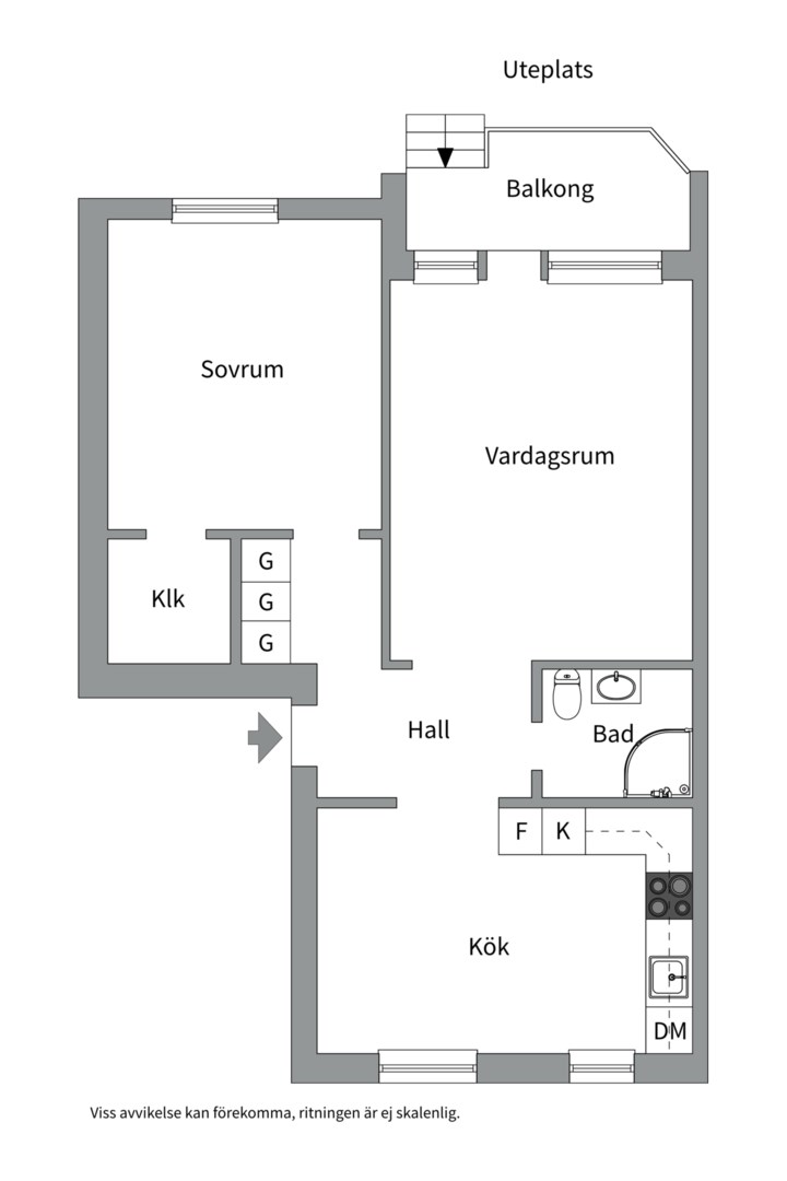 Planlösning från Jakobsbergsgatan 43A, Såld i Jakobsberg, Västerås