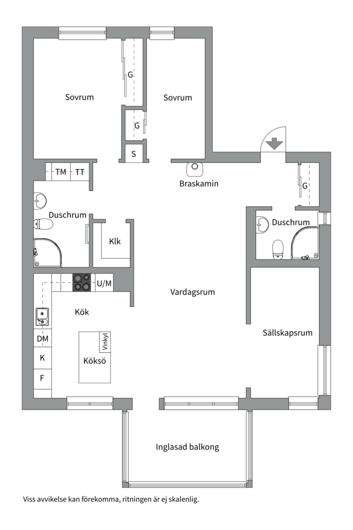 Planlösning från Muningatan 19, Såld i Kungsängen, Uppsala