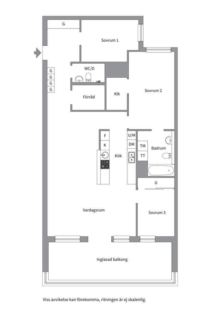 Planlösning från Sågargatan 6D, Såld i Kungsängen, Uppsala
