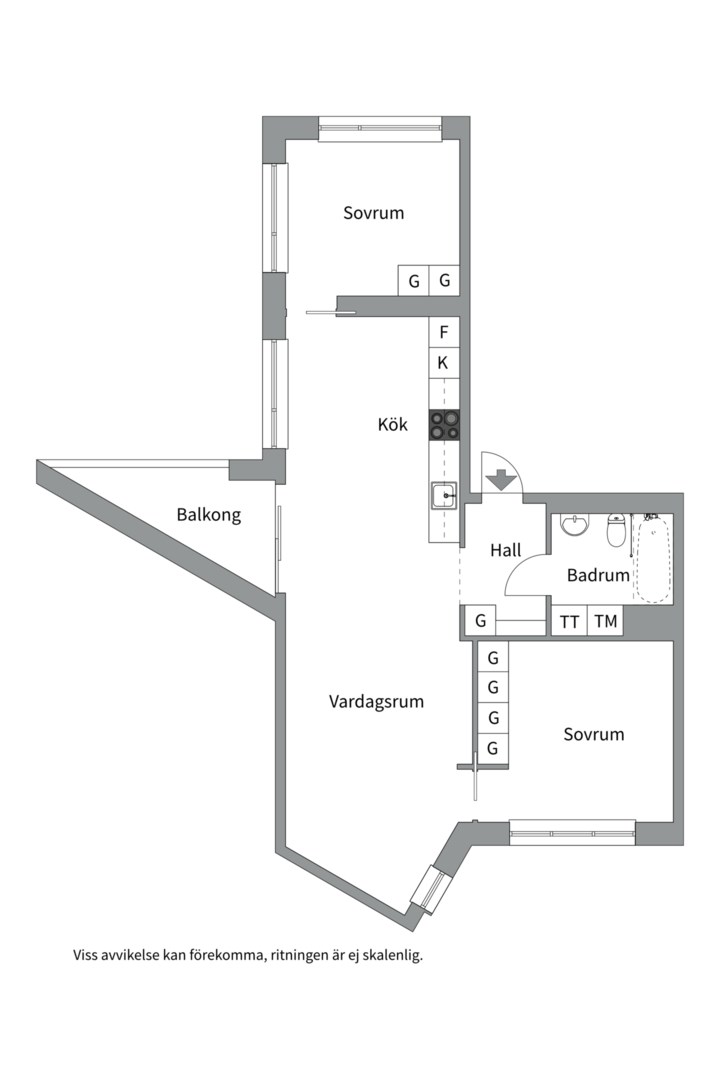 Planlösning från Orgelgatan 11, Kommande i Kapellgärdet, Uppsala