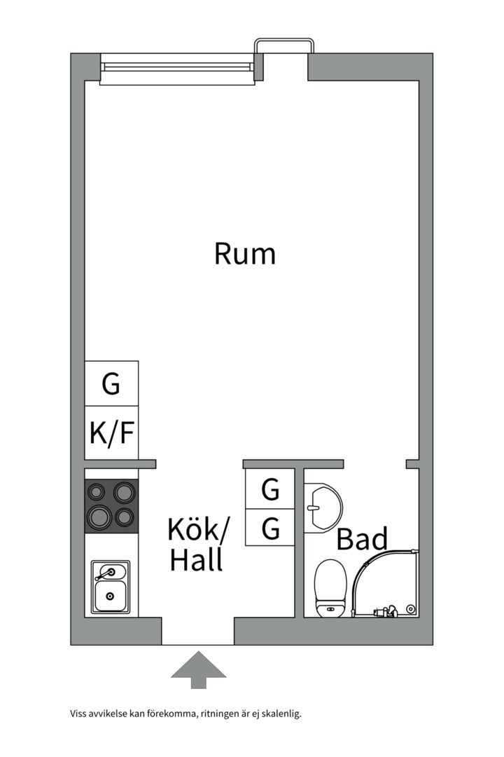 Planlösning från Vaksalagatan 55, Kommande i Fålhagen, Uppsala